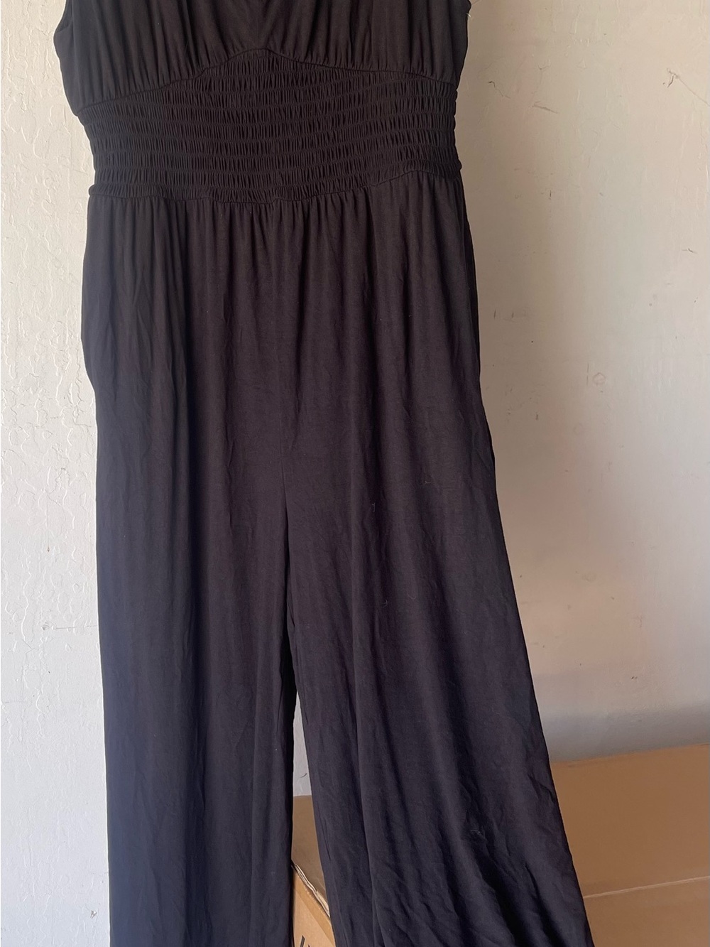 Old Navy Black Smocked-Waist Wide Leg Jumpsuit